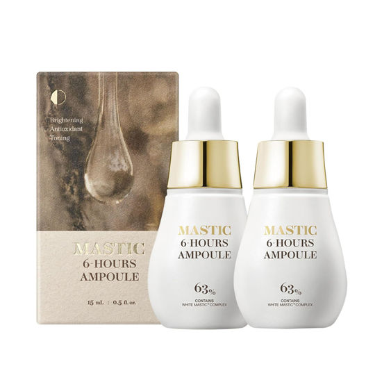 Picture of MASTINA Mastic Ampoule Serum Spoid Type Set(Dropper Type, 0.5fl oz, pack of 2) - Serum for Even Skin Tone and Elasticity. Fermented Mastic Gum