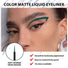 Picture of evpct 1Pcs Dark Green Liquid Eyeliner Waterproof Dark Green Eye Liners for Women, Eyes Wing Eyeliner Stamps Shapes Colored Eyeliner delineador de ojos a prueba de agua contra el agua blanco para ojos