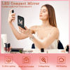 Picture of Personalized Valentine’s Gifts for Women, Mother’s Day Initial Compact Mirror with Light,Preppy Gifts LED Mirror,1X/3X Magnifying Travel Mirror, Mini Folding Makeup Pocket Mirror for Girls/ Mom/Mother
