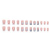 Picture of White French Tip Press on Nails Medium Valentine's Day Fake Nails Glitter Heart False Nails Press ons Glitter French Tip Glue on Nails Valentines Nude Full Cover Stick on Nails for Women Girls 24 Pcs