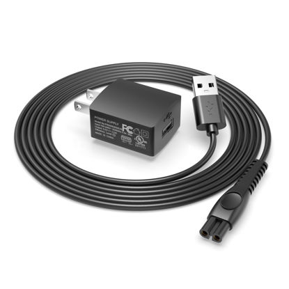 Picture of 5V UL Certified Charger Fit for Philips Norelco One Blade QP2724 QP2834 MG5910 MG7900 MG7910 MG9510 2400 3900 3600 2600 3000 5000 7000 Series Phillips OneBlade 360 Shaver Power Cord