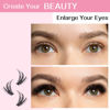 Picture of 280 Pcs Individual Lashes 30D+40D Mixed Lash Clusters 14 Rows Cluster Lashes that Look Like Eyelash Extensions DIY Lash Extension Self Application At Home (30+40-C-10)