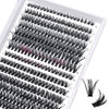 Picture of 280 Pcs Individual Lashes 40D+50D Mixed Lash Clusters 14 Rows Cluster Lashes that Look Like Eyelash Extensions DIY Lash Extension Self Application At Home (40+50-C-9-16mix)