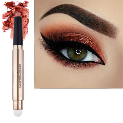 Picture of MiaSarah Eyeshadow Stick and Brush, 8colors Copper Shimme 05, Long Lasting, Waterproof, Hypoallergenic, Ideal for Sculpting, Shading & Defining