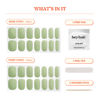 Picture of Heyhae Semi Cured Gel Nail Strips | Sun Cured Gel Nail Wraps No LED Lamp Needed Easy Apply & Remove | Includes 28 strips, 1 Prep Pad, 1 Nail File & 1 Wooden Stick - Hey, Matcha Girly