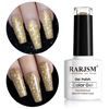Picture of RARJSM Reflective Glitter Gel Polish Champagne Gold Holographic Gel Nail Polish Rainbow Iridescent Shimmer Pigment LED UV Soak Off Sparkle Diamond Gel Polish Nail Art Manicure Salon DIY at Home 1pcs
