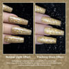 Picture of RARJSM Reflective Glitter Gel Polish Champagne Gold Holographic Gel Nail Polish Rainbow Iridescent Shimmer Pigment LED UV Soak Off Sparkle Diamond Gel Polish Nail Art Manicure Salon DIY at Home 1pcs