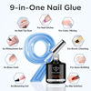 Picture of modelones Gel X Nail Kit, Medium Almond Gel x Nail Tips, 9-in-One Nail Glue & Portable U V Nail Lamp, 216Pcs 12Sizes Press On Acrylic False Nails Tip Nails Art DIY Nail Extension Gift for Women