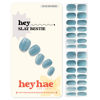 Picture of Heyhae Semi Cured Gel Nail Strips | Sun Cured Gel Nail Wraps No LED Lamp Needed Easy Apply & Remove | Includes 28 strips, 1 Prep Pad, 1 Nail File & 1 Wooden Stick - Hey, Slay Bestie