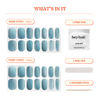 Picture of Heyhae Semi Cured Gel Nail Strips | Sun Cured Gel Nail Wraps No LED Lamp Needed Easy Apply & Remove | Includes 28 strips, 1 Prep Pad, 1 Nail File & 1 Wooden Stick - Hey, Slay Bestie