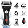 Picture of Electric Foot Callus Remover Kit, Elmchee Rechargeable Pedicure Tools Foot Care Feet File with 3 Roller Heads,2 Speed,Battery Display for Remove Cracked Heels Calluses and Dead Skin(Black)