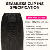 Picture of Lashey Clip in Hair Extensions 9pcs 130g Kinky Straight Human Hair Clip in Extensions 14 Inch #1B Natural Black Ultra Thin PU Hair Extension for Women