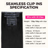 Picture of Lashey Seamless Clip in Hair Extensions Human Hair 150g 9pcs #1 Jet Black Straight 24 Inch Clip in Hair Extensions for Women Hair Extensions with PU Soft Invisi Edge
