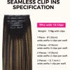 Picture of Lashey Kinky Straight Human Hair Clip in Extensions 110g 7pcs Seamless Clip in Hair Extensions Human Hair 20 Inch Natural Black Mixed Chestnut Brown 100% Remy Human Hair Extension Clips