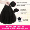 Picture of Lashey Afro Kinky Curly Seamless Clip in Hair Extensions Human Hair 24 Inch 110g 7pcs Remy Human Hair Extension Clips for Black Women