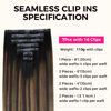Picture of Lashey Seamless Clip in Real Hair Extensions 110g 7pcs Light Yaki Clip in Natural Black Mixed Chestnut Brown Hair Extensions 24 Inch Long Seamless Clip in Hair Extensions for Black Women