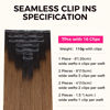 Picture of Lashey Yaki Straight Seamless Clip in Hair Extensions Human Hair 110g 7pcs Ombre Natural Black to Medium Auburn Hair Extensions Real Human Hair 24 Inch Long Human Hair Extensions for Women