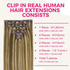 Picture of Lashey Human Hair Extensions Real Clip ins 22 Inch 120g 7pcs Long Straight Hair Balayage Ash Brown to Honey Blonde Clip in Hair Extensions Soft Hair Extensions