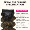 Picture of Lashey Hair Extensions Real Human Hair Body Wave 110g 7pcs 22 Inch Seamless Clip in Hair Extensions Human Hair Natural Black Mixed Chestnut Brown Human Hair Extensions
