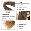 Picture of Leeven Double Ended Dreadlock Extensions 24 Inch 0.6 cm Width Thin Synthetic DE Dreads Ombre Honey Blonde Crochet Wool Dreads 10 Strands Handmade Soft Loc Extensions for Women Men