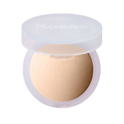 Picture of Kosas Cloud Set Face Setting Powder - Smoothing Shine Control, Soft, Sheer Translucent Makeup Finish, Portable & Long-Lasting Loose Pressed Baking Powder - Feathery (Sheer Light Medium)