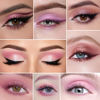 Picture of AMY'S DIARY Pink Shimmer Eye Shadow Makeup Palette 9 Colors, Highly Pigmented Matte Glitter Shimmer Pearl Waterproof Party Sparkling Eyeshadow Palette (02#)