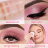 Picture of AMY'S DIARY Pink Shimmer Eye Shadow Makeup Palette 9 Colors, Highly Pigmented Matte Glitter Shimmer Pearl Waterproof Party Sparkling Eyeshadow Palette (02#)