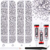 Picture of 12100Pcs Silver Clear Rhinestones for Crafting with B7000 Jewelry Glue, 2 Boxes Resin Flatback Crystals Diamonds for Bedazzling Crafts DIY Clothing Shoes，Gems for Nail Art Makeup