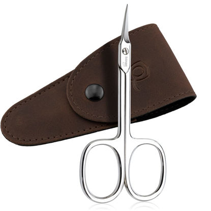 Picture of Solingen Scissors - Cuticle Scissors Germany - Curved Blade, Nail Scissors Germany - Pedicure Beauty Grooming Kit for Nail, Eyebrow, Eyelash, Dry Skin - Nail sicssors