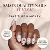 Picture of Harry Potter™ x Glamnetic Press On Nails - Hogwarts™ | Semi-Transparent Multi Graphic Short Oval False Nails, Reusable Stick On Fake Nails with Glue | Salon Quality | 15 Sizes - 30 Nail Kit