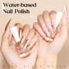 Picture of MIZHSE Glitter Nail Polish, Metallic Gold Nail Polish Air Dry Fast, 15 ml High Glossy Sparkle Shiny Nail Pigment Water-based Chrome Nail Polish Nail Art Salon Manicure Home