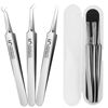 Picture of WSYUB Professional Blackhead Tweezers,High Hard Stainless Steel Blackhead Remover Tweezers, Precision Pimple Popper Tool Kit, Blackhead Extractor