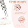 Picture of WSYUB Professional Blackhead Tweezers,High Hard Stainless Steel Blackhead Remover Tweezers, Precision Pimple Popper Tool Kit, Blackhead Extractor