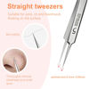 Picture of WSYUB Professional Blackhead Tweezers,High Hard Stainless Steel Blackhead Remover Tweezers, Precision Pimple Popper Tool Kit, Blackhead Extractor