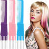 Picture of Leinuosen 3 Pack Carbon Lift Teasing Combs with Metal Prong, Hair Pick Comb for Women Hair Styling(Blue, Pink, Purple)