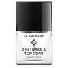 Picture of Glamonade Base Top Coat Nail Polish: 2 in 1 Clear Quick Dry Nail Polish High Shine Glossy Long Lasting Color Protection Fast Air Dry Nail Polish for Women Salon Quality 0.5 Fl Oz