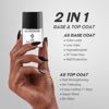 Picture of Glamonade Base Top Coat Nail Polish: 2 in 1 Clear Quick Dry Nail Polish High Shine Glossy Long Lasting Color Protection Fast Air Dry Nail Polish for Women Salon Quality 0.5 Fl Oz