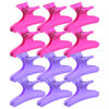 Picture of Ondder Purple Hot Pink Butterfly Hair Claw Clips for Styling Sectioning Hair Styling Clips Makeup Hair Sectioning Clips Pro Clamp Clips for Makeup Cutting Coloring Hair Accessories for Women Girls