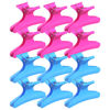 Picture of Ondder Blue Hot Pink Butterfly Hair Claw Clips for Styling Sectioning Hair Styling Clips Makeup Hair Sectioning Clips Pro Hair Clamp Clips for Makeup Cutting Coloring Hair Accessories for Women Girls