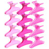Picture of Ondder Pink Butterfly Hair Claw Clips for Styling Sectioning Hair Styling Clips Makeup Hair Sectioning Clips Pro Hair Clamp Clips for Makeup Cutting Coloring Hair Accessories for Women Girls