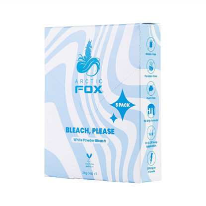 Picture of ARCTIC FOX Bleach Please, White Powder Bleach 5 Pack of Sachets (5 x 1oz) Stock up and save! Perfect for multiple use touch-ups, highlights or money pieces.