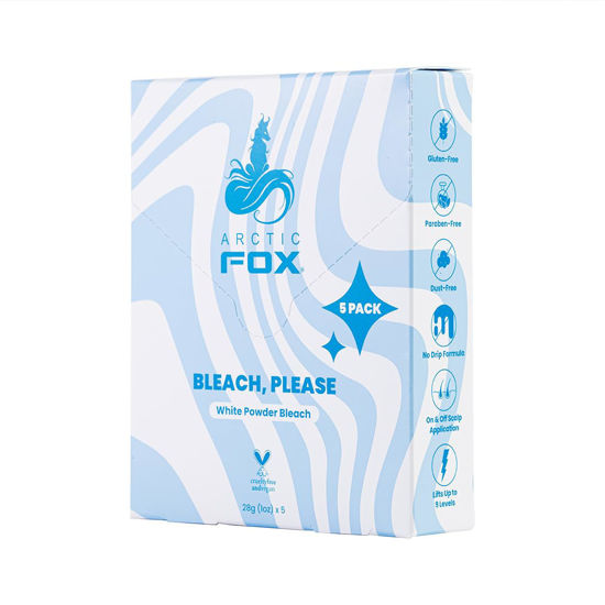 Picture of ARCTIC FOX Bleach Please, White Powder Bleach 5 Pack of Sachets (5 x 1oz) Stock up and save! Perfect for multiple use touch-ups, highlights or money pieces.