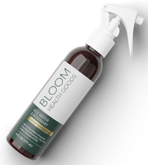 Picture of Bloom Health Goods Rosemary & Fermented Rice Water Tonic Growth Spray for Hair Health - Whole Plant Ingredients - 6 Fluid Ounces