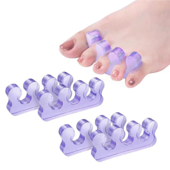Picture of ZaxSota Toe Separator for Pedicure,Toes Spacer,Toe Separators use for Separation of toenails, Repeatable Washable Toe Separators 2 Pairs
