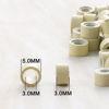 Picture of 2500pcs Hair Extentions Micro Rings Links Beads, 5mm Silicone Lined Beads for Human Hair Extensions Tool-Blonde
