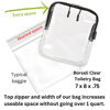 Picture of BORSALI TSA-Approved Quart-Sized Bag for Carry-On Travel - One (1) Quart Clear Toiletires, Cosmetic and 3-1-1 Liquids Toiletry Bag - Light Blue