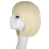 Picture of MapofBeauty 12 Inch/30cm Fashion Lady Short Straight Flat Bangs Bob Wig (Light Blonde)