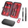 Picture of Manicure Set 8 in 1 Nail Clipper Set,RedFlow Nail Clippers,Fingernail & Toenail Clippers,Manicure Tools,Pedicure Tools,Suitable for Travel Manicure Kit (Black)