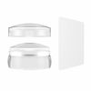Picture of Mini Portable French Tip Nail Stamp Kit, Removable Stamper Head, Silicone Jelly Stamper for Nails with Scraper, DIY Art Nail Decor Design Tool Kit, Home and Salon Manicure, Easy to Use (Clear)