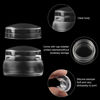 Picture of Mini Portable French Tip Nail Stamp Kit, Removable Stamper Head, Silicone Jelly Stamper for Nails with Scraper, DIY Art Nail Decor Design Tool Kit, Home and Salon Manicure, Easy to Use (Clear)